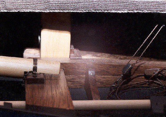 Heel of bowsprit